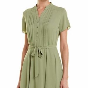 Green midi wrap dress